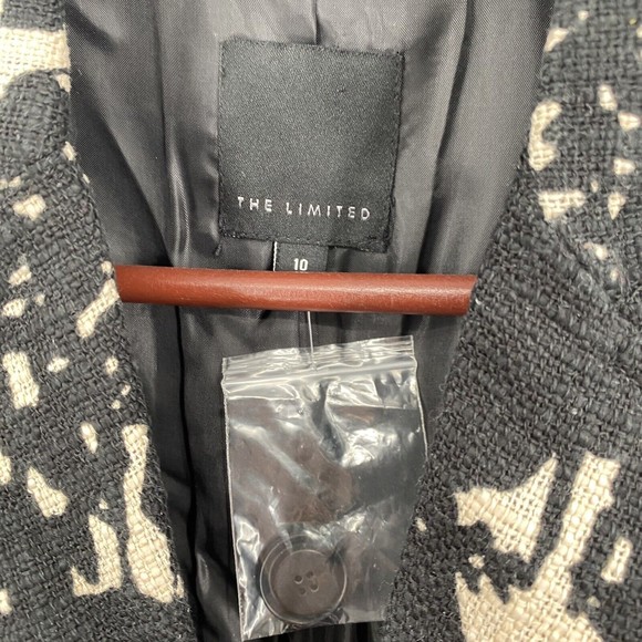 The Limited Women's Blazer Jacket Black Tan Floral Casual Bracelet Sleeve 10 New - Picture 7 of 7